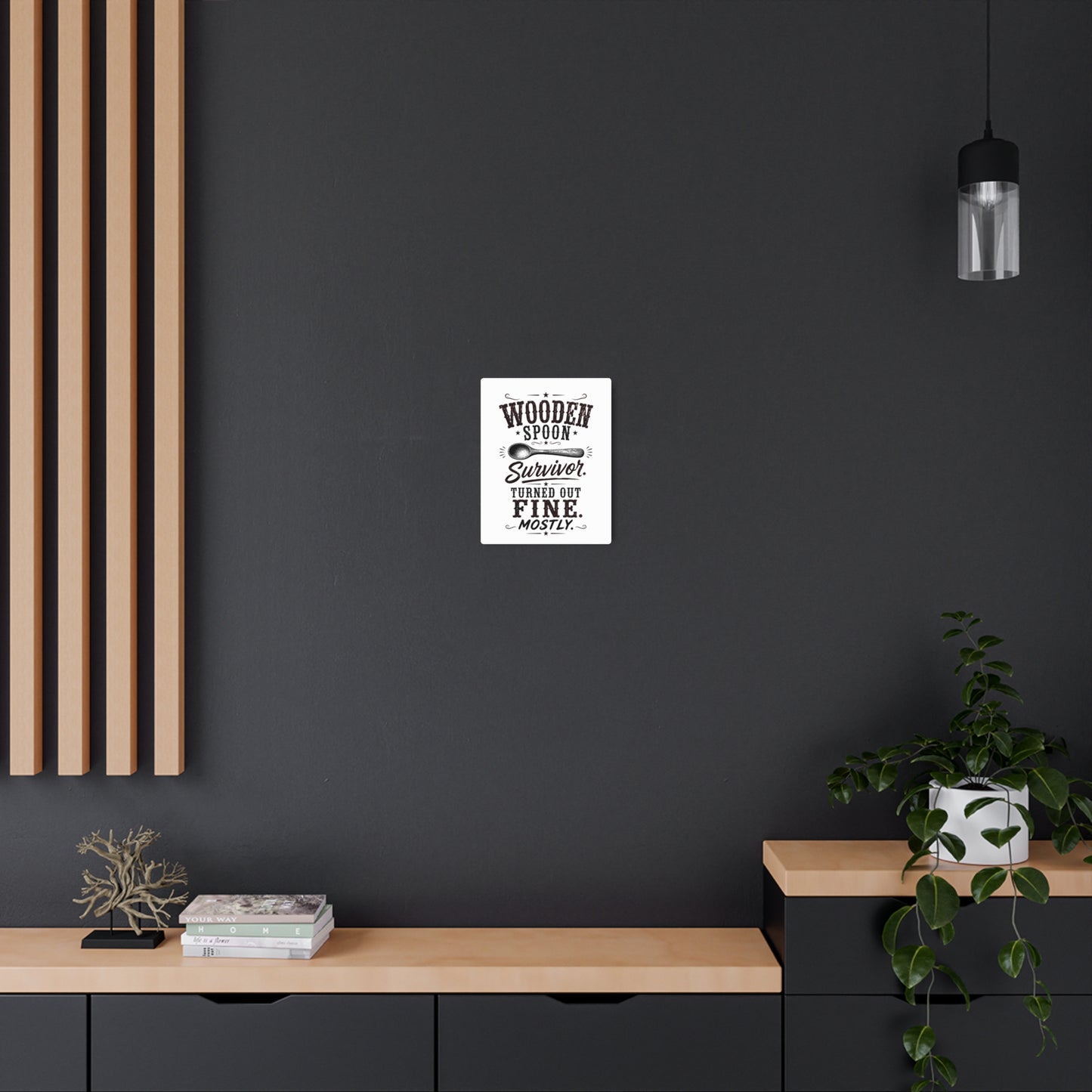 Wooden Spoon Survivor Metal Art Sign