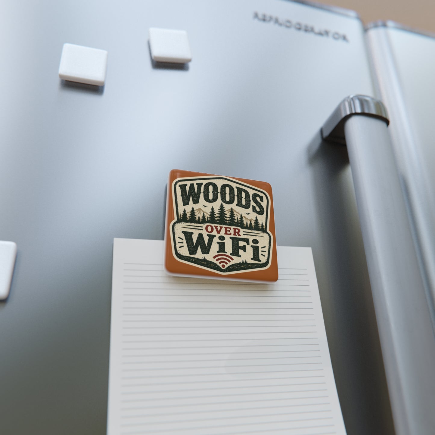 Woods Over WiFi Porcelain Magnet Square