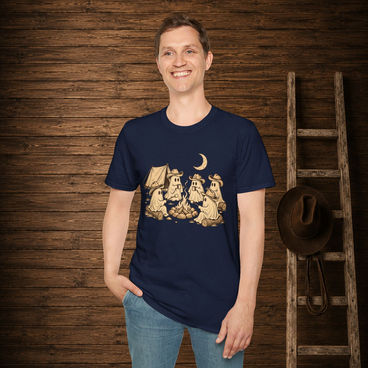 Spooky Campfire Adult Size T-Shirt