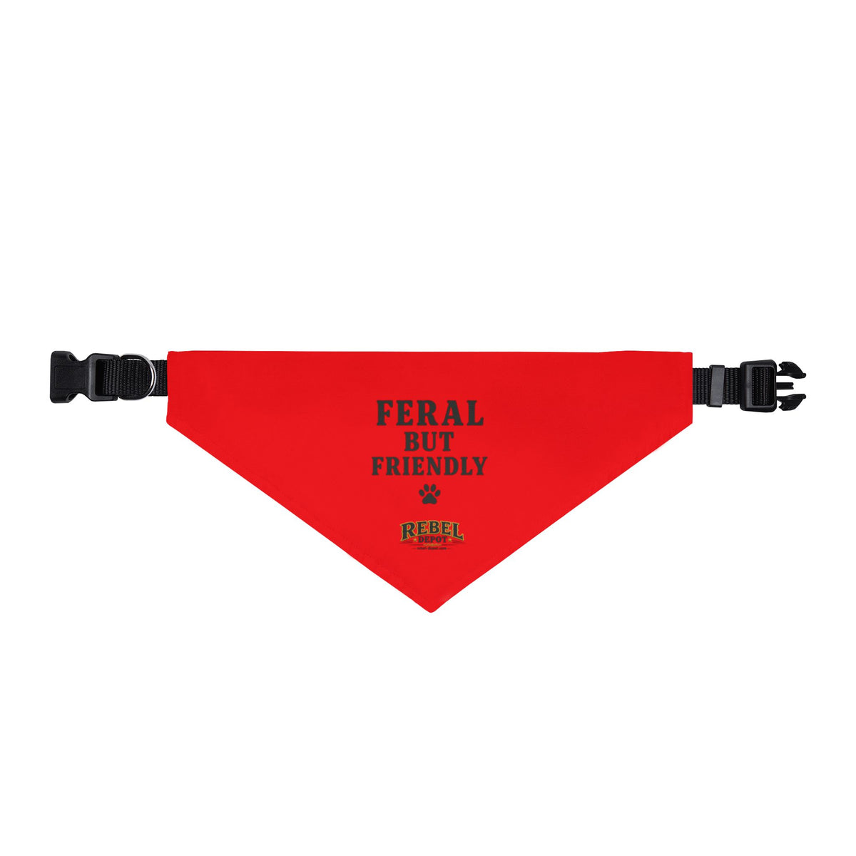 Feral But Friendly Clip-on Pet Bandana