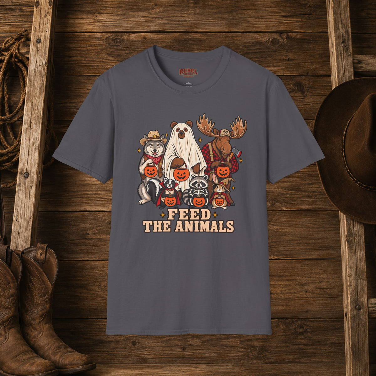 Feed The Animals   Adult Size T-Shirt