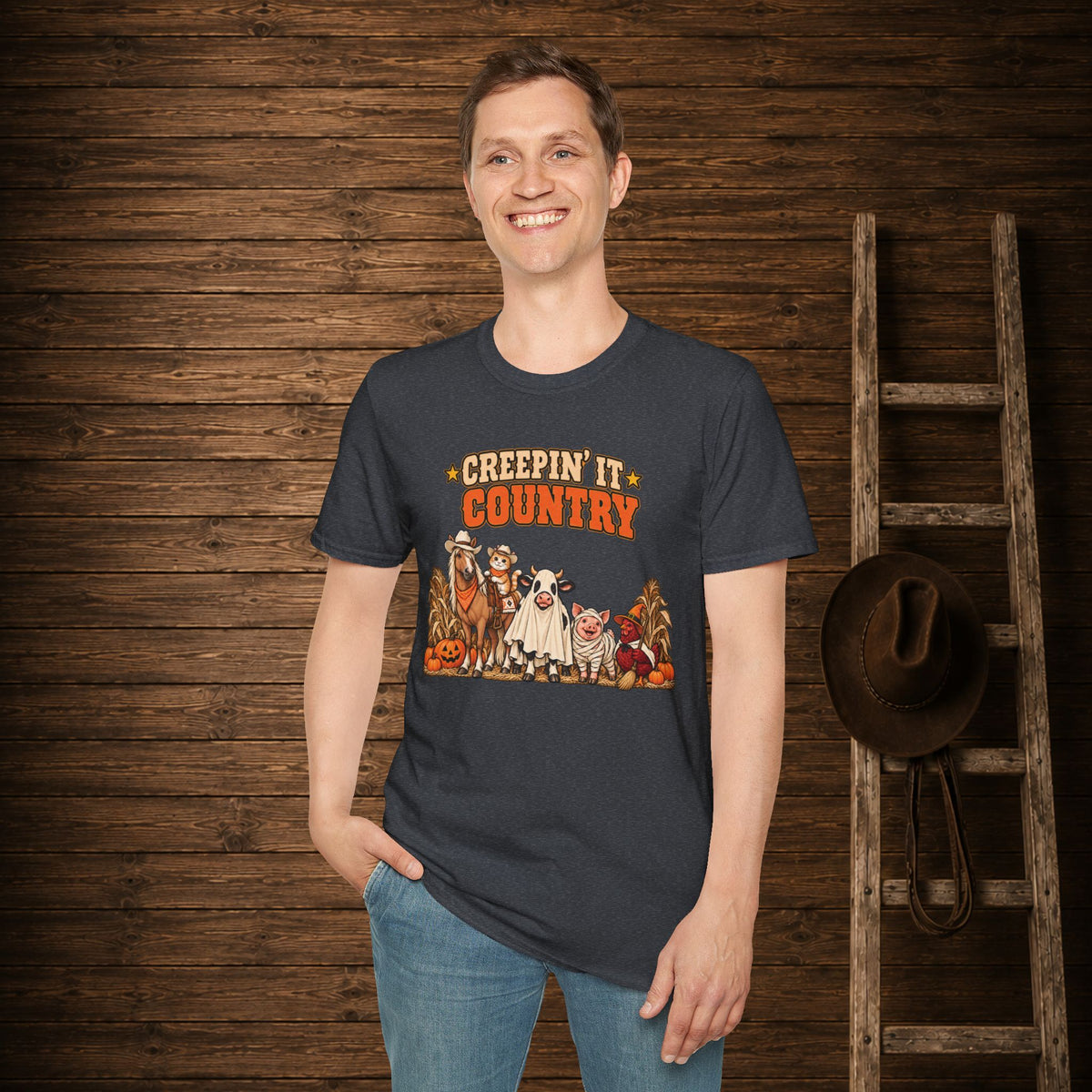 Creepin It Country   Adult Size T-Shirt