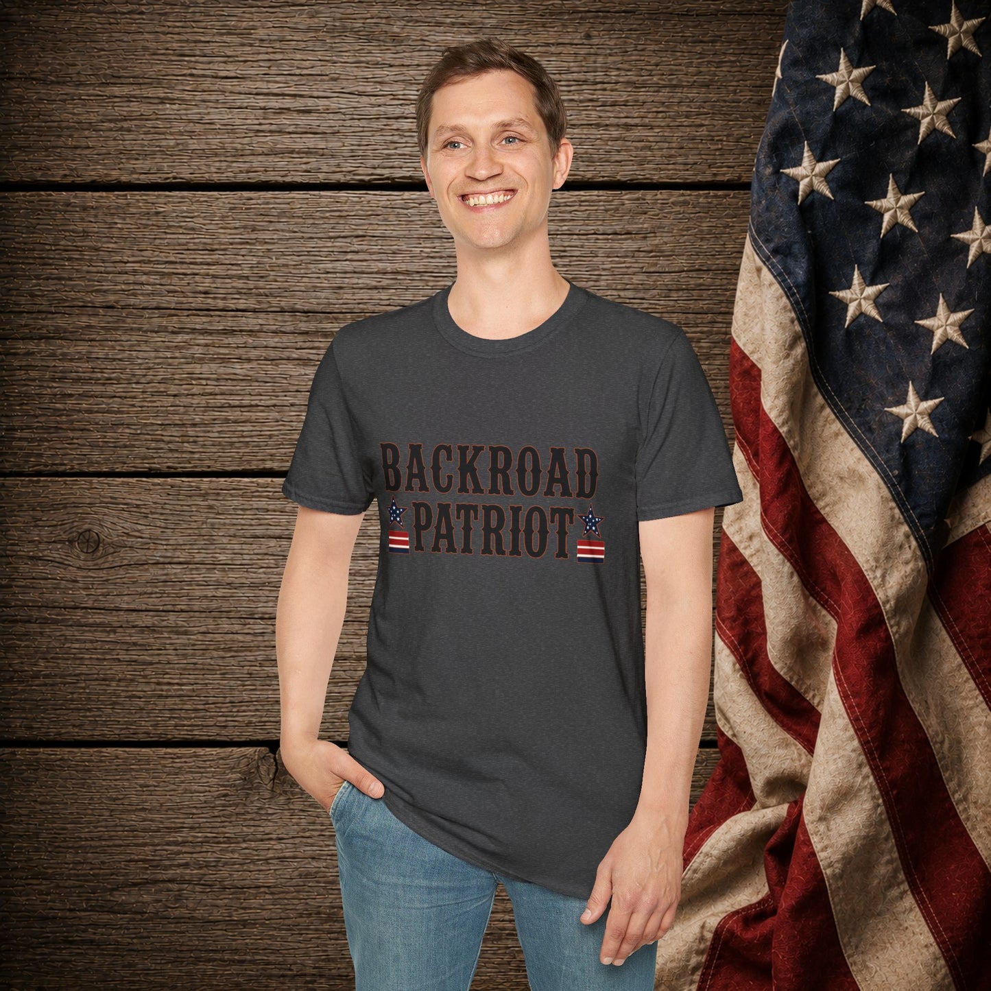Backroad Patriot  Adult Size T-Shirt