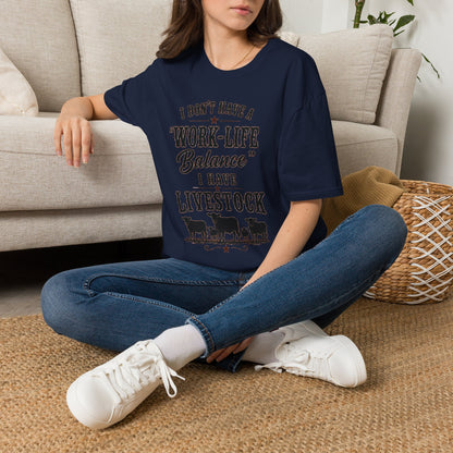 Livestock Work Life Balance   Adult Size T-Shirt