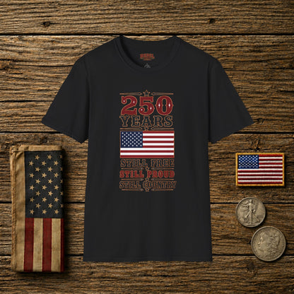 250 Years Free  Adult Size T-Shirt