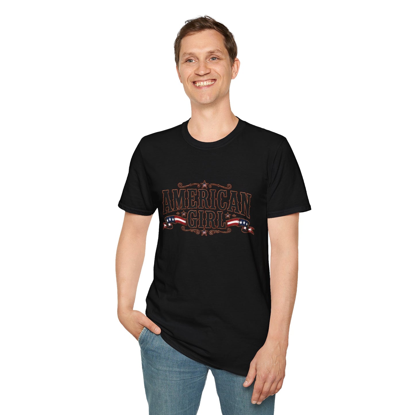 American Girl Patriot  Adult Size T-Shirt
