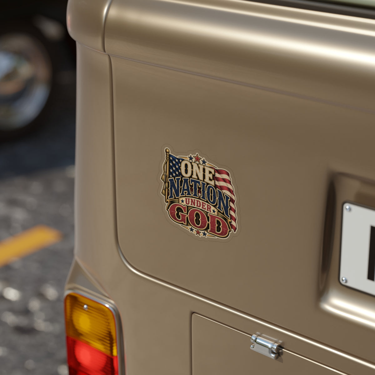 One Nation Under God  Transparent Outdoor Vinyl