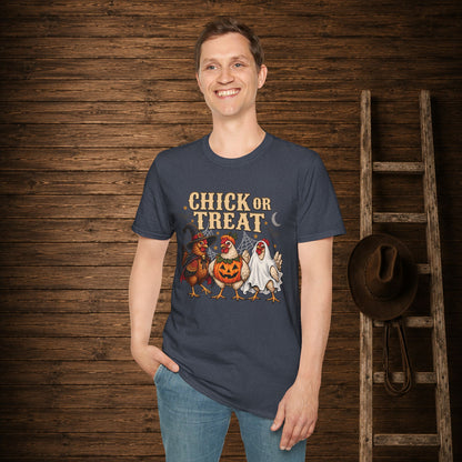 Chick Or Treat   Adult Size T-Shirt