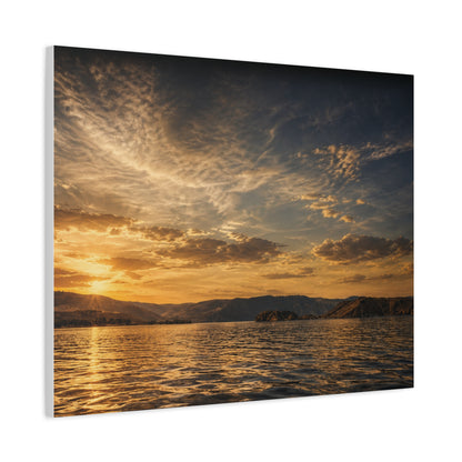 Lake Roosevelt Sunset  Matte Canvas Art