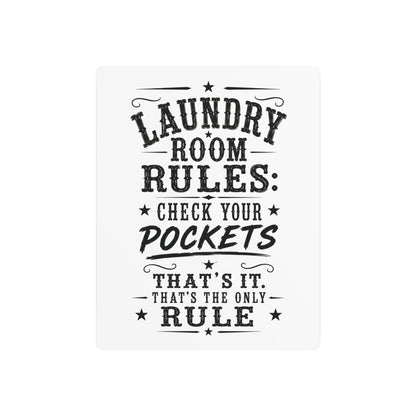 Laundry Room Rules  Metal Art Sign