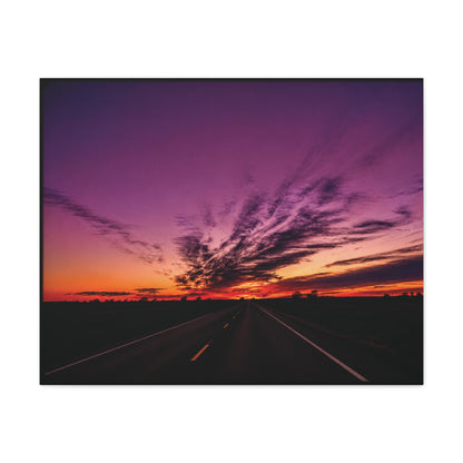 Backroad Sunset Matte Canvas