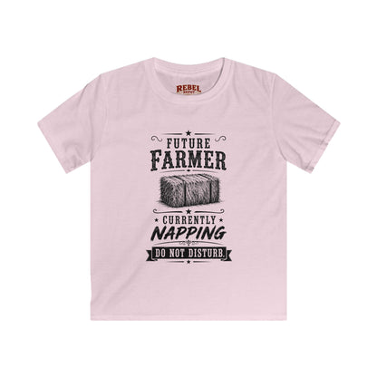Future Farmer Napping  Kids Size T-Shirts