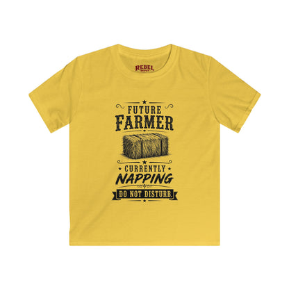 Future Farmer Napping  Kids Size T-Shirts