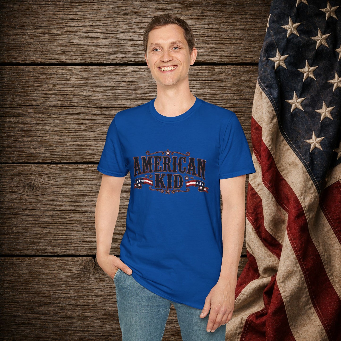 American Kid Patriot  Adult Size T-Shirt