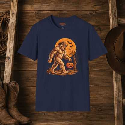 Halloween Squatch   Adult Size T-Shirt
