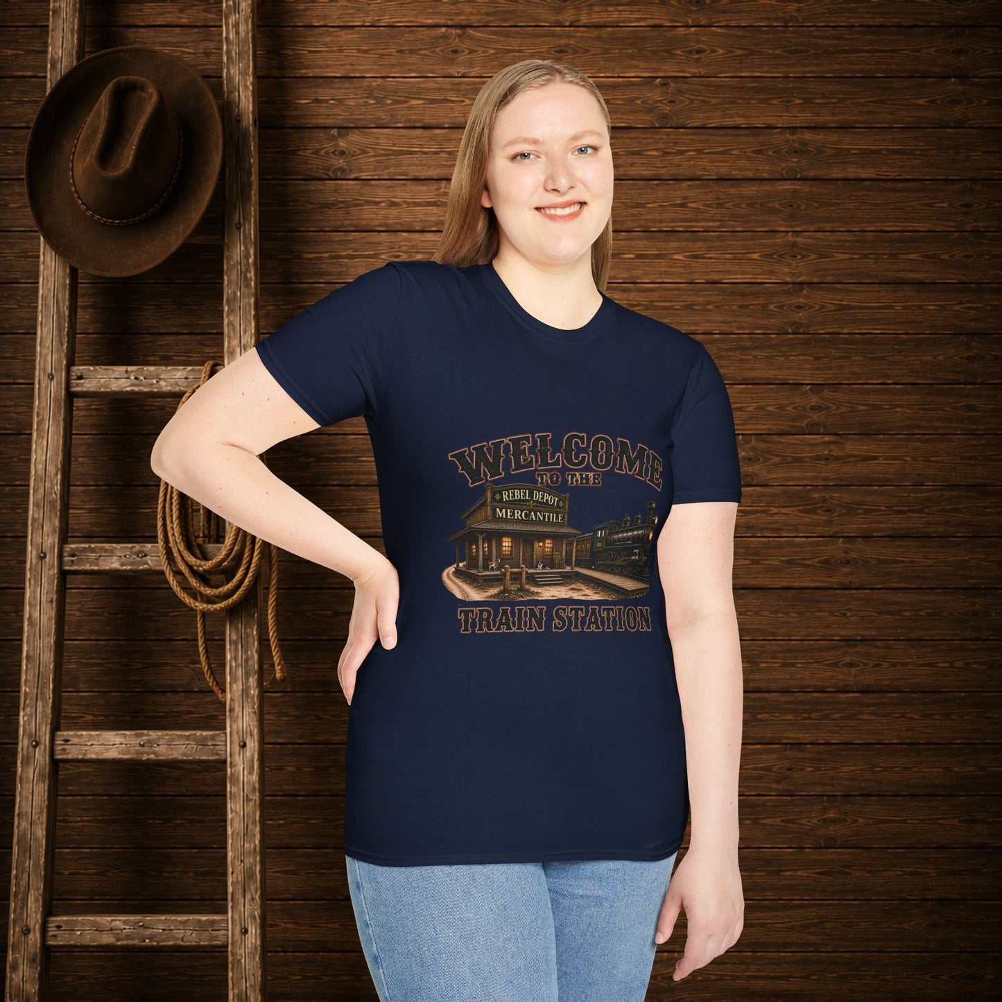 Train Station   Adult T-Shirt