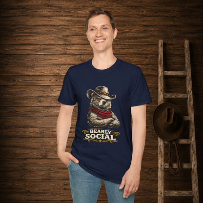 Bearly Social Cowboy T-Shirt