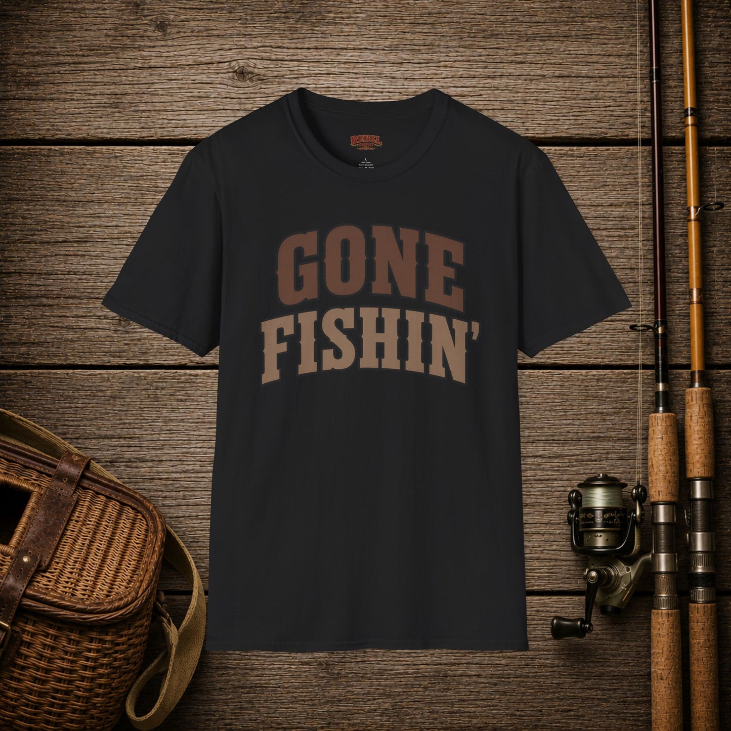 Gone Fishin'  Adult T-Shirt
