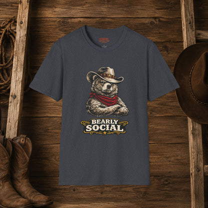 Bearly Social Cowboy T-Shirt