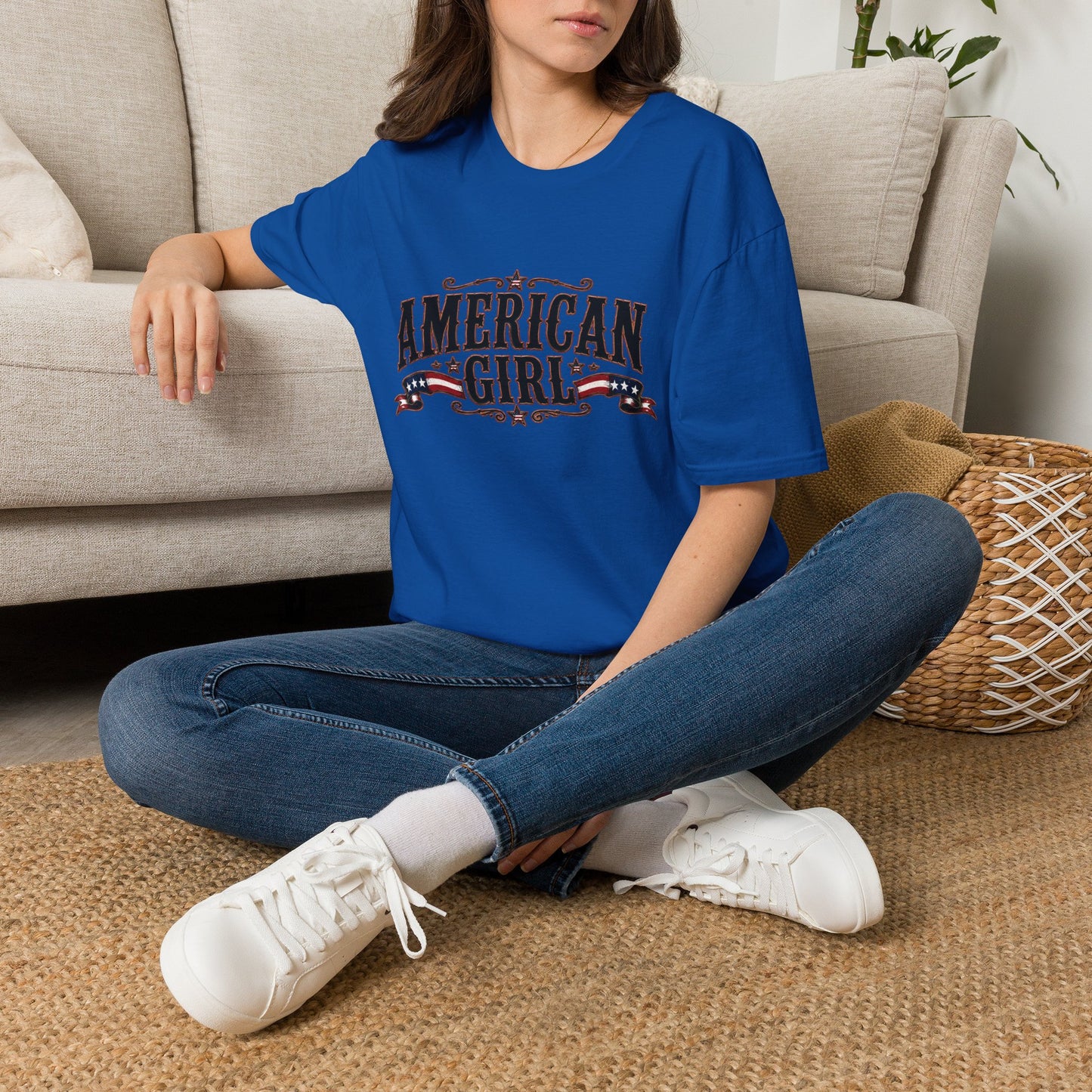American Girl Patriot  Adult Size T-Shirt