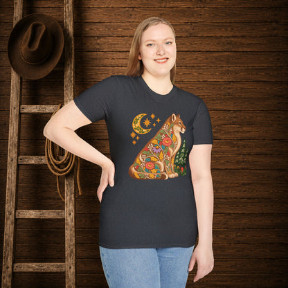 Fall Bloom Cougar   Adult Size T-Shirt