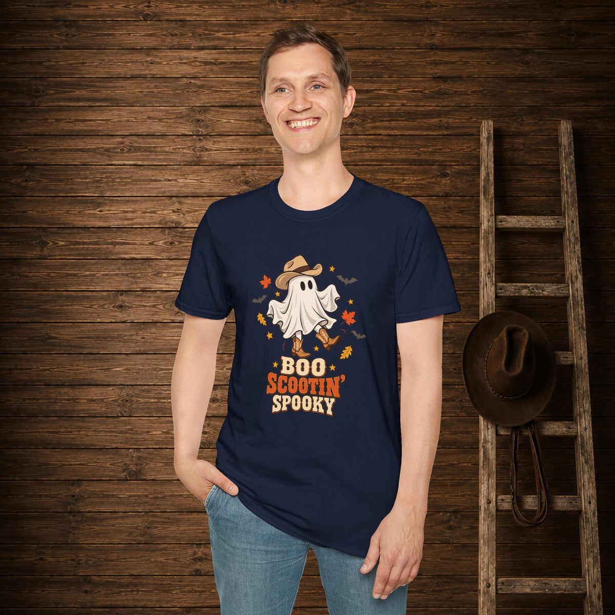 Boo Scootin Spooky   Adult Size T-Shirt