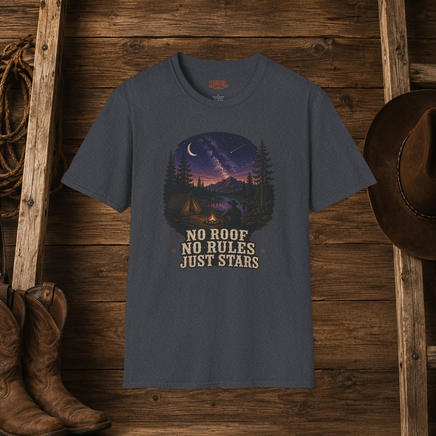 No Roof No Rules   Adult T-Shirt