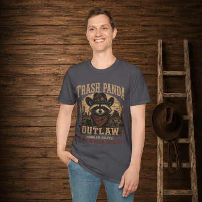 Trash Panda Outlaw (Offensive) Cowboy  Adult T-Shirt
