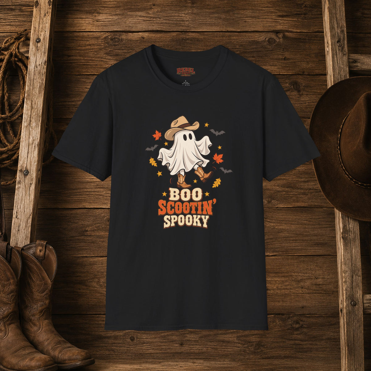 Boo Scootin Spooky   Adult Size T-Shirt
