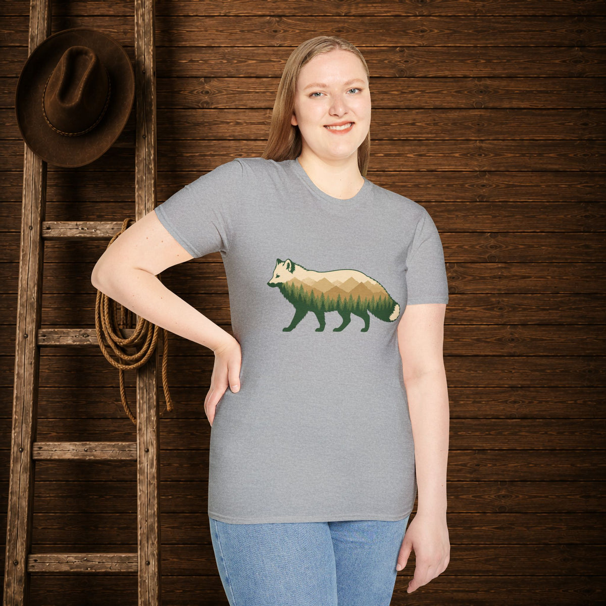 Wilderness Fox   Adult Size T-Shirt