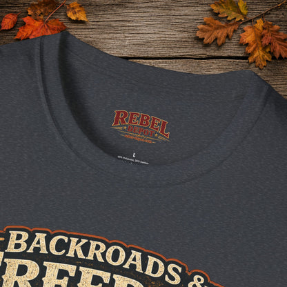 Backroads & Freedom  Adult Size T-Shirt