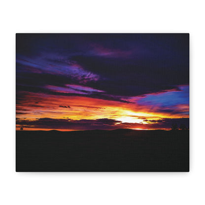 Pasture Sunset Matte Canvas Art