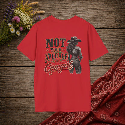 Not Your Average Cowgirl (Back)  Adult T-Shirt