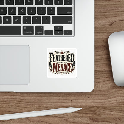 Feathered Menace  Die-Cut Stickers