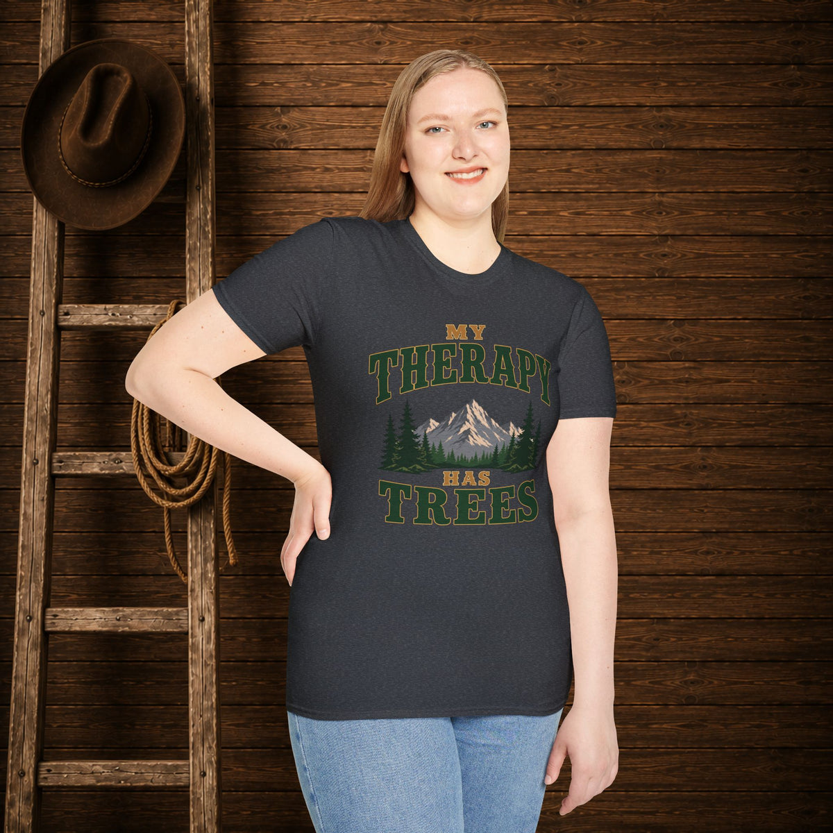 My Therapy Has Trees   Adult Size T-Shirt