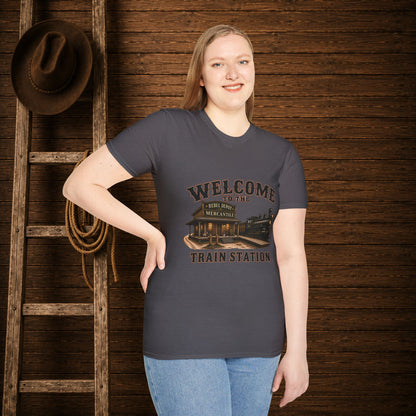Train Station   Adult T-Shirt