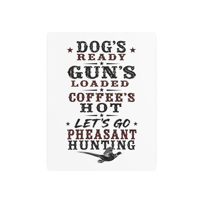 Dog Gun Pheasant  Metal Art Sign