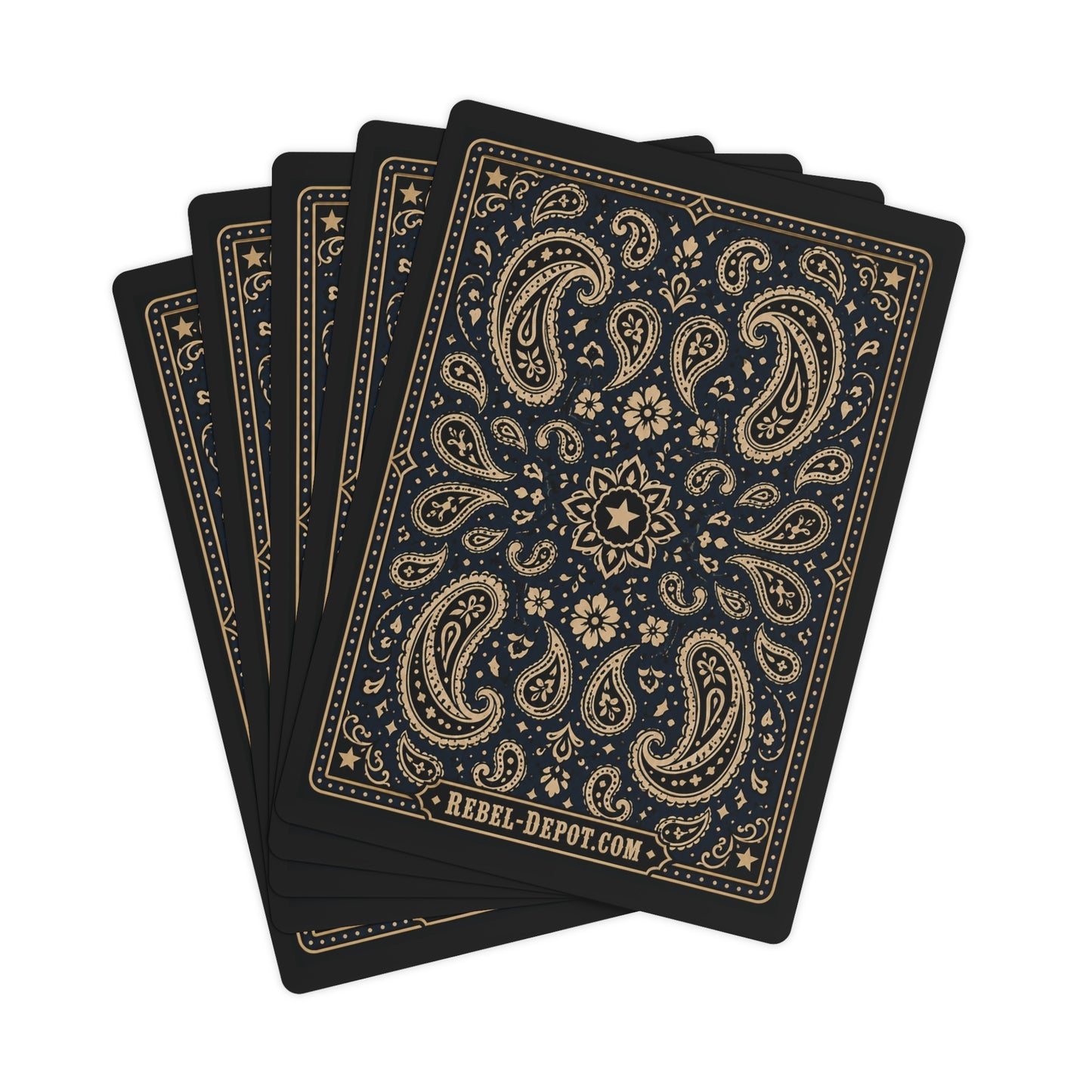 Paisley Blue  Poker Cards