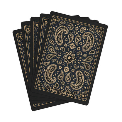 Paisley Blue  Poker Cards