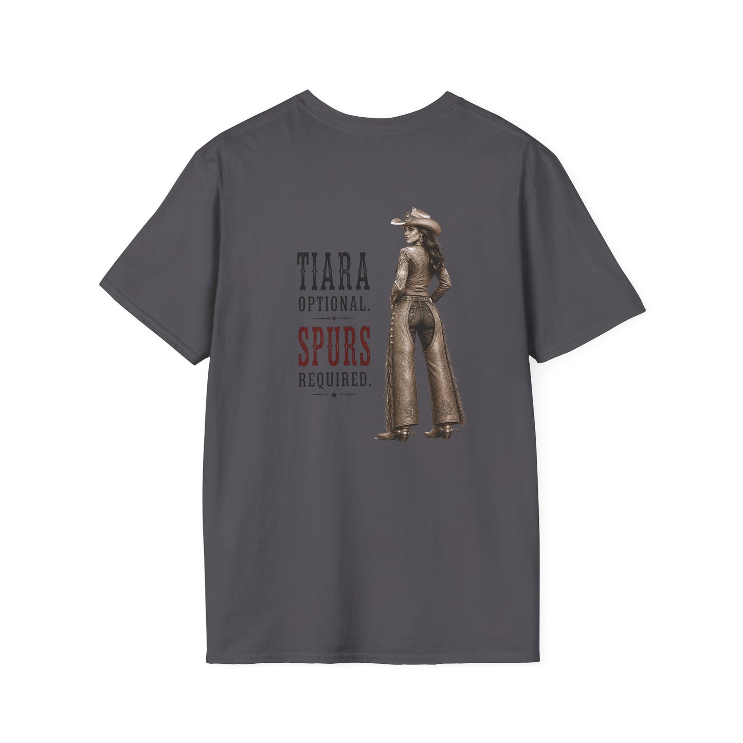 Tiara and Spurs Cowgirl (Back) T-Shirt