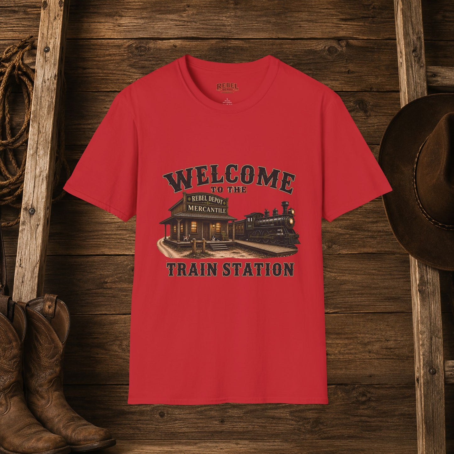 Train Station   Adult T-Shirt