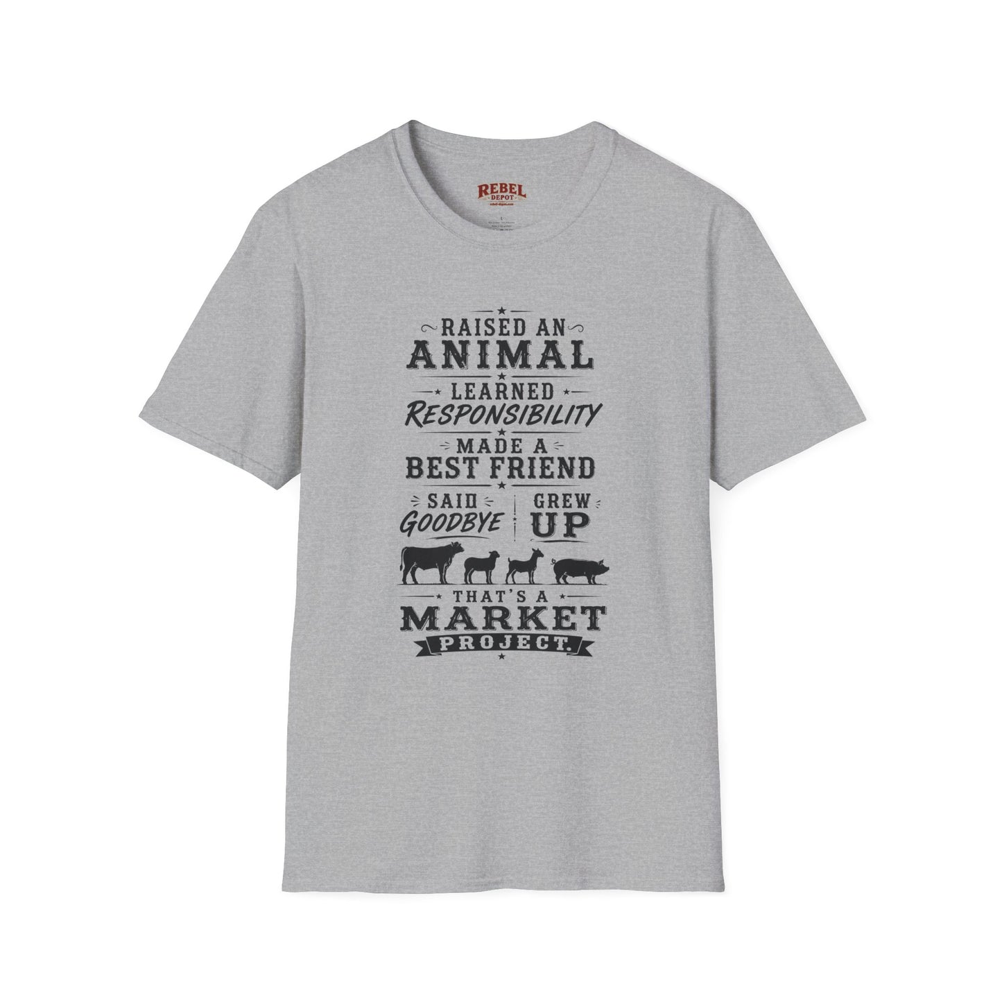 Market Project. Grew Up.   Adult Size T-Shirt