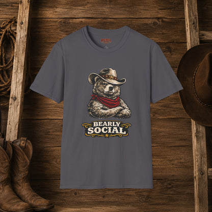 Bearly Social Cowboy T-Shirt