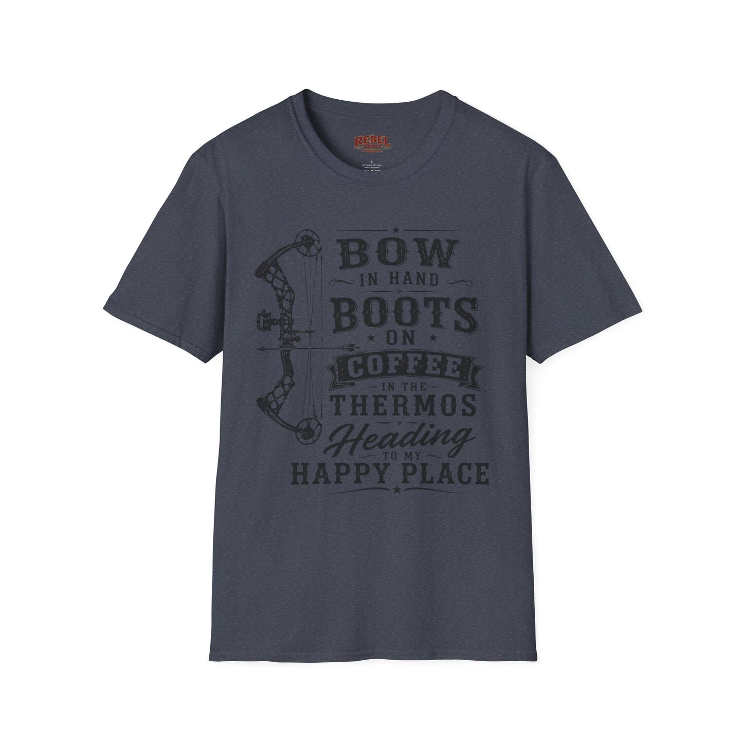Bow Boots Coffee  Adult Size T-Shirt