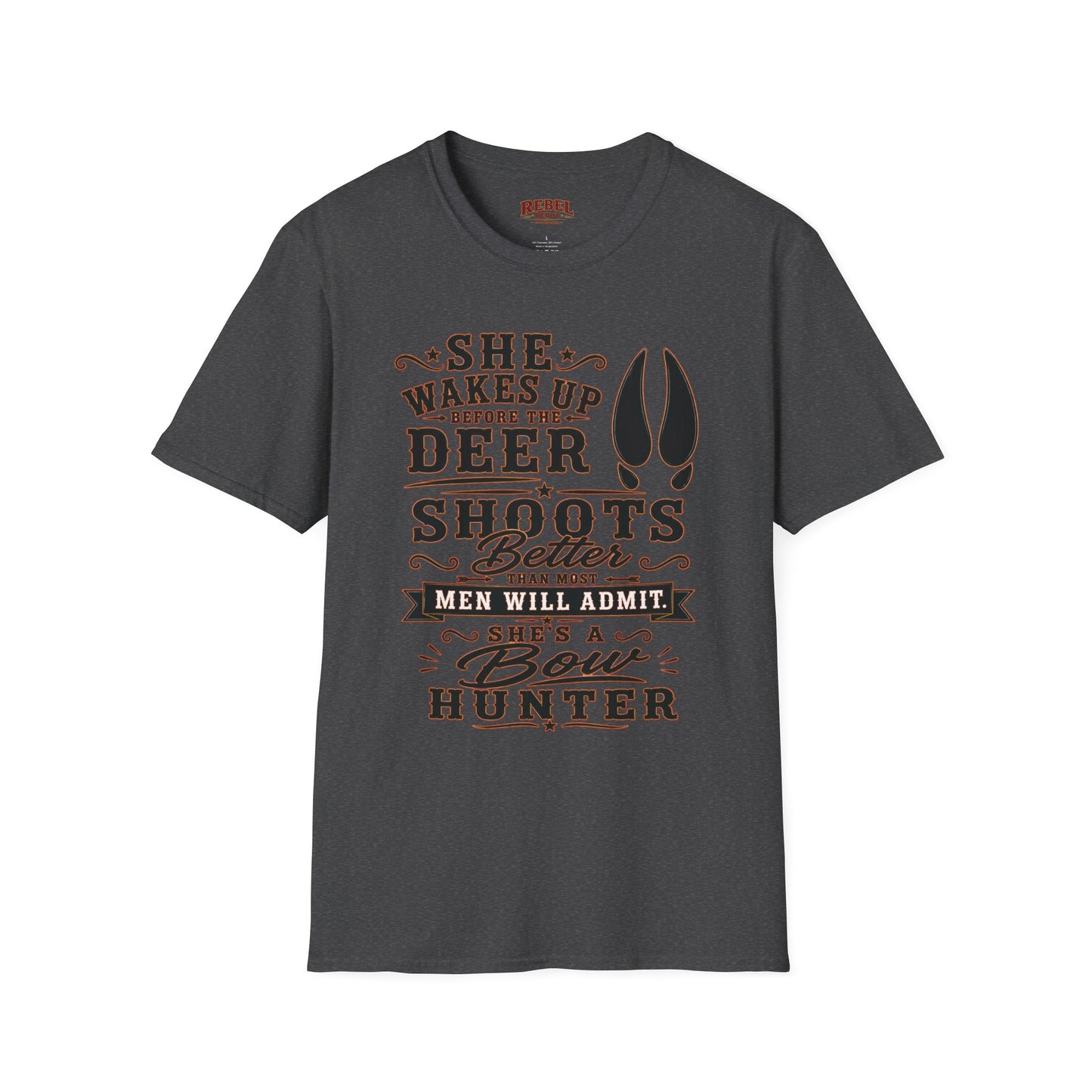 She's A Bow Hunter  Adult Size T-Shirt