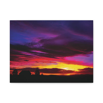Farm Sunset Matte Canvas Art