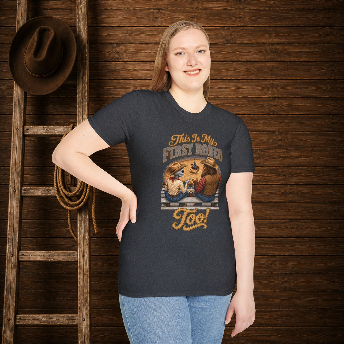 My First Rodeo Too   Adult Size T-Shirt