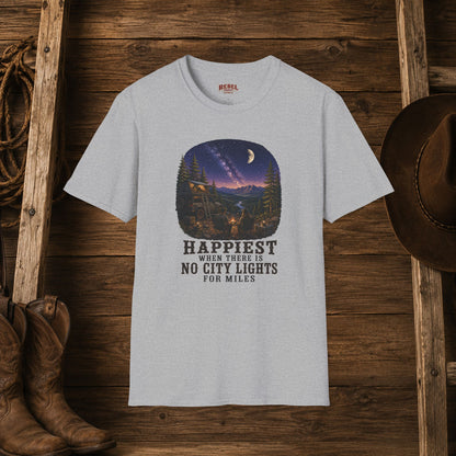 No City Lights   Adult T-Shirt