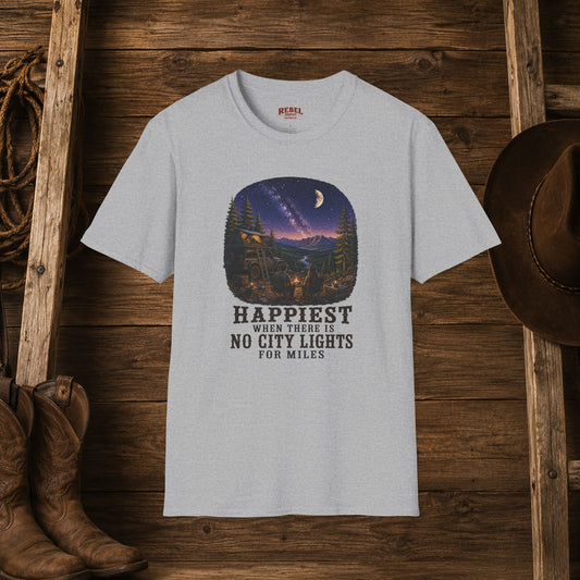 No City Lights   Adult T-Shirt