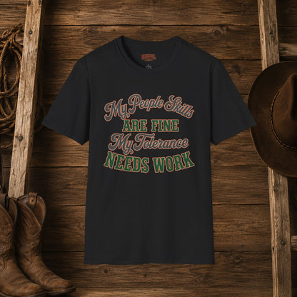 People Skills Fine   Adult Size T-Shirt